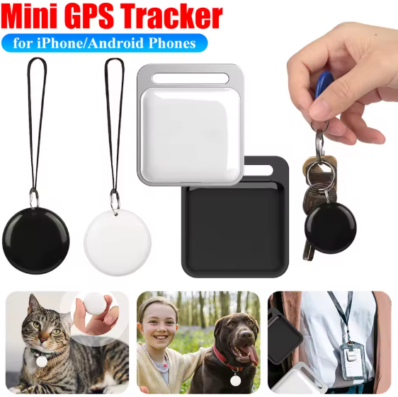Mini localizzatore GPS wireless Allarme anti-smarrimento Portachiavi Portafoglio Finder APP Registrazione GPS Smart Tag Compatibile con Bluetooth per iPhone/Android
